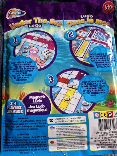 Magnetic Travel Under The Sea Sorry Kids Board Game - Thumbnail 2