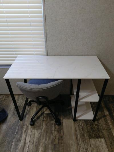 computer desk with chair still fairly new - Thumbnail 3