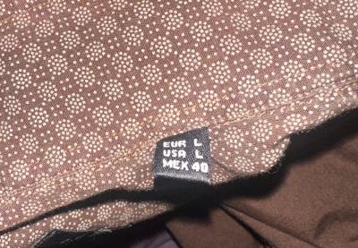 Zara men plaid pattern checkered brown large long sleeve shi - Thumbnail 4