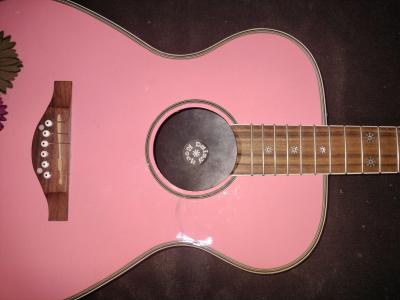 Pink daisy rock guitar - Thumbnail 2