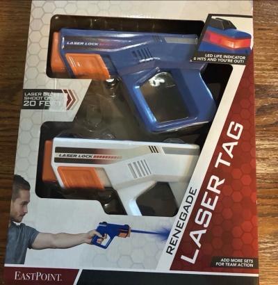 EastPoint Renegade Laser Tag Set 2 Laser Guns 20ft Range LED