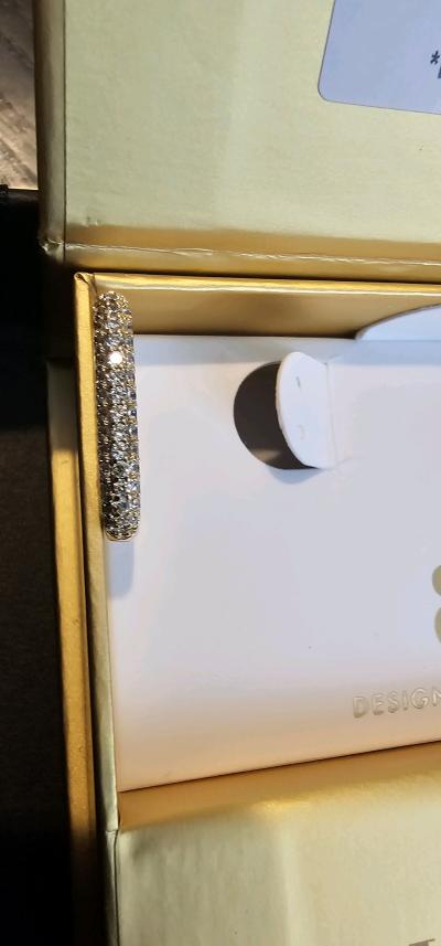 Lemon Cubic Zirconia Reversible Hoops - Thumbnail 2