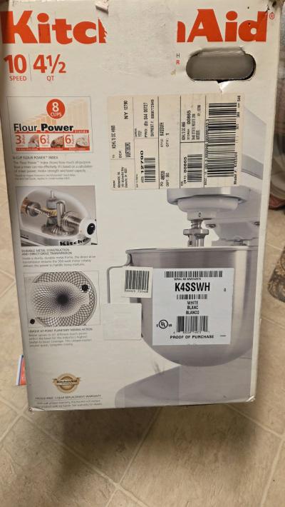 KitchenAid K4SSWH 45 Quart BowlLift Stand Mixer - Thumbnail 3