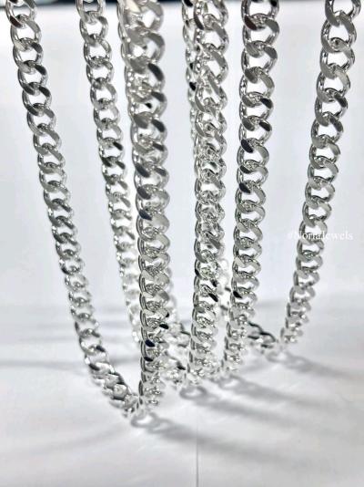 Brand New 9mm 925 Silver Cuban Link 22 Inches Long 925 - Thumbnail 2