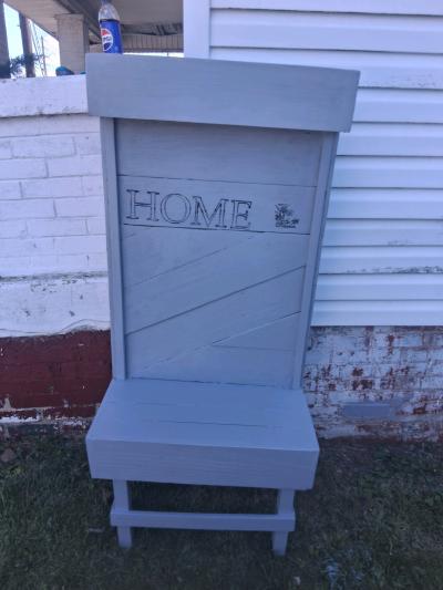 one of a kind flower box and seat all in one handcrafted - Thumbnail 8