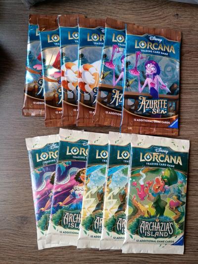magic the gathering lorcana 11packs of additional playing ca