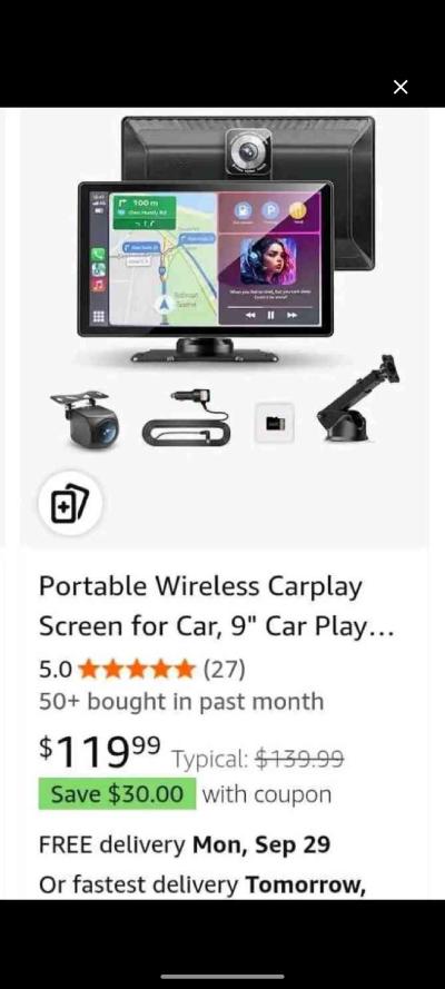 new Portable Wireless Carplay Screen for Car 9 Car Play - Thumbnail 2