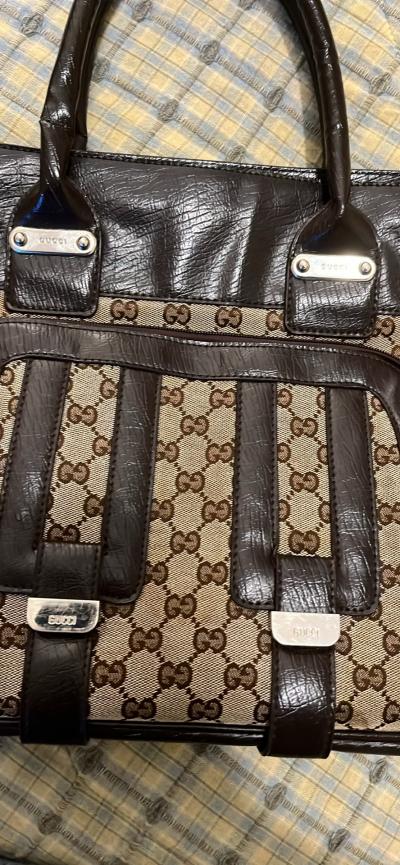 Gucci Vintage Monogram Canvas Handbag - Thumbnail 3