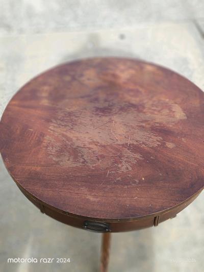 Single Vintage Mersman Drum Table - Thumbnail 6