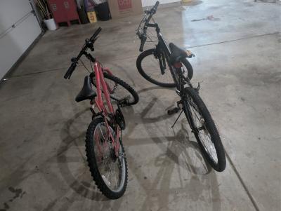 2 bikes that are a little broken