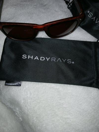 Shady Rays Polarized Sunglasses Wood Grain Frame Brown - Thumbnail 4