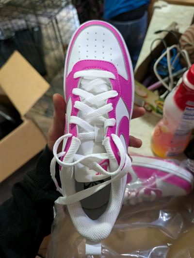 hot pink and white Nikes - Thumbnail 2