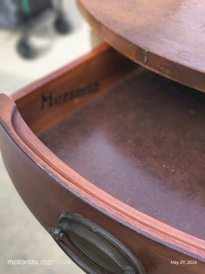 Single Vintage Mersman Drum Table - Thumbnail 3