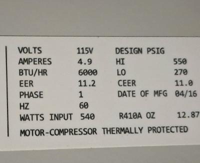 GE 6000 BTU Window Air Conditioner  Clean  Works Great - Thumbnail 7