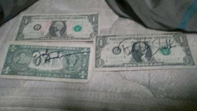 guitar picks from country singers and dollar fills singed - Thumbnail 3