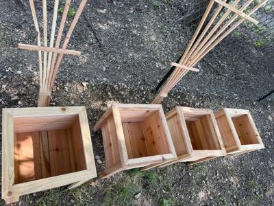 Fan garden trellis for climbing plants and cedar plan - Thumbnail 2