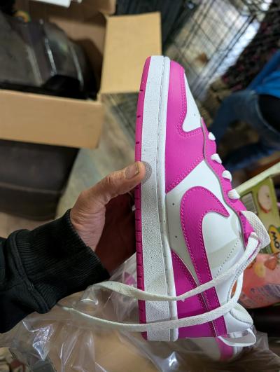 hot pink and white Nikes - Thumbnail 3