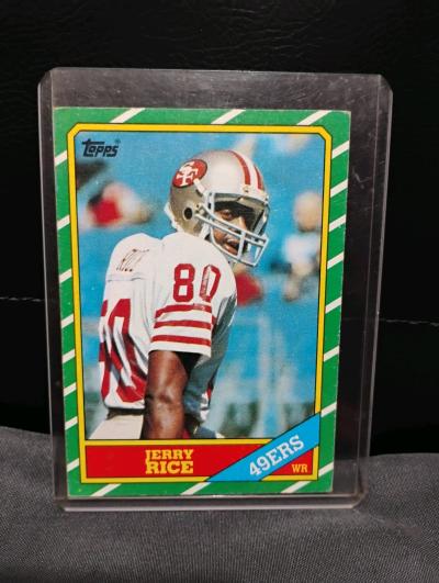 Topps Jerry Rice Rookie Card In Sleeve and Loader