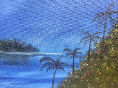 Serene Florida Lagoon Original Oil painting on 8x10 canvas - Thumbnail 4
