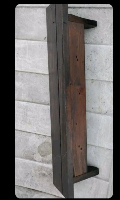 A Antique Wooden Stained Shelf - Thumbnail 2