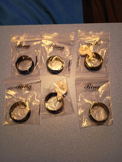 6 Vintage Gothic Rings  for men size 8 - Thumbnail 2
