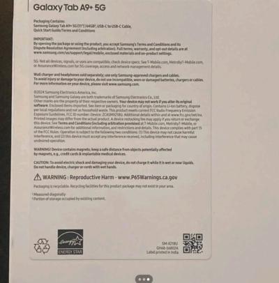 Galaxy tab A9 plus 5G