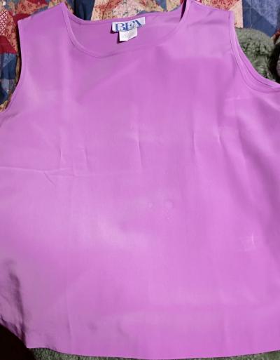 Never worn pink dress shirt with tank and belt BFA Classics - Thumbnail 3