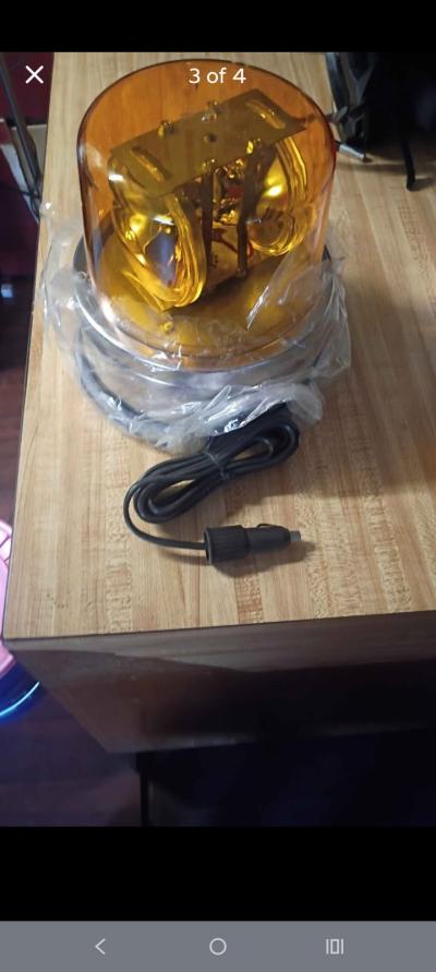 Vintage Pyralite Model 102M Amber Rotating Beacon Light  12