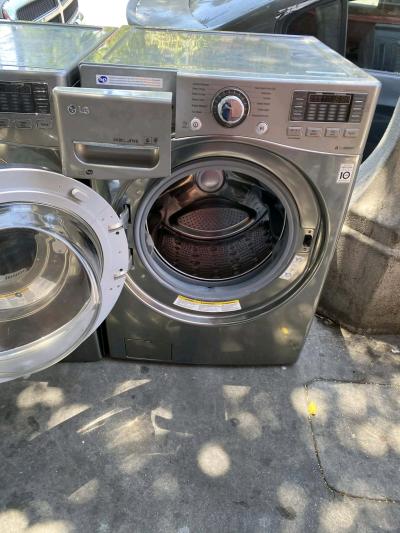 SET WASHER AND DRYER LG STAINLESS STEEL - Thumbnail 4