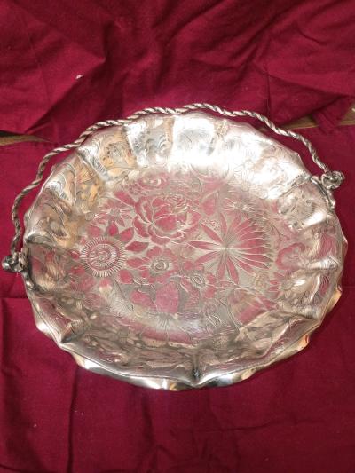 Antique 19th Century Silverplate Basket