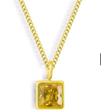 Citrine Necklace In Gold