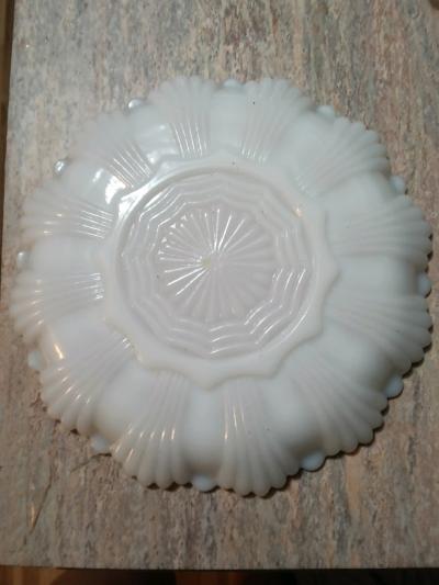 white deviled egg platter with 22karat gold rim - Thumbnail 2