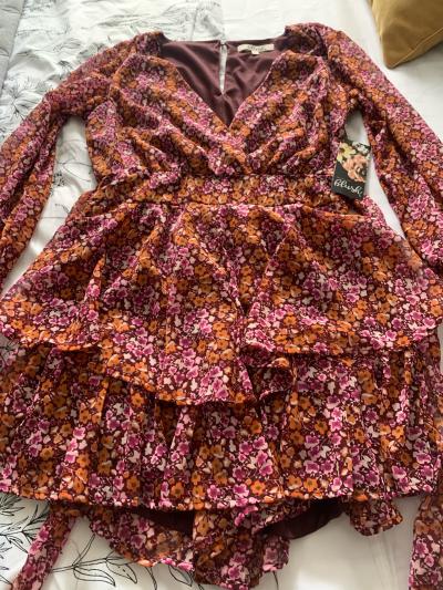 Floral long sleeve dress