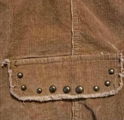 Ivy Jane Womens Brown Studded Button Jacket w Pockets Size L - Thumbnail 4