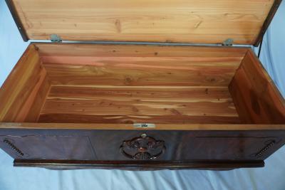 Vintage Cedar Lined Hope Chest | Solid Cedar Blanket Chest | Storage Trunk - Thumbnail 9