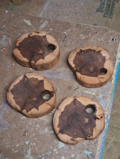handcrafted to order cedar coasters