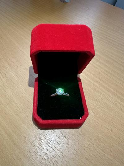 VVS1 1ct Moissanite Ring w GRA certificate - Thumbnail 3