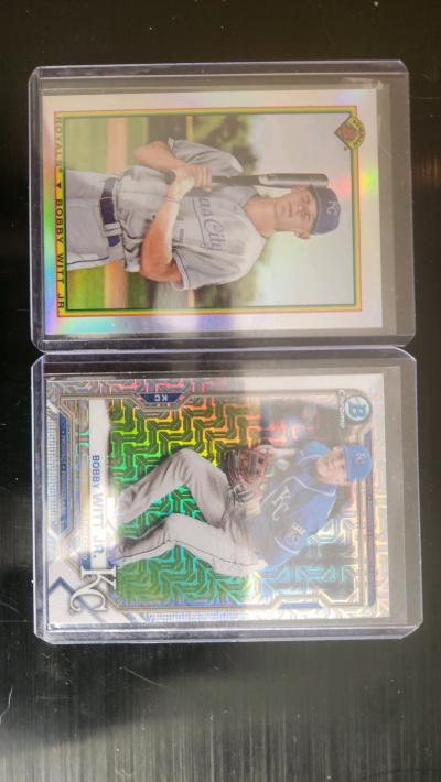 2 Bobby Witt Jr Bowman prospect cards