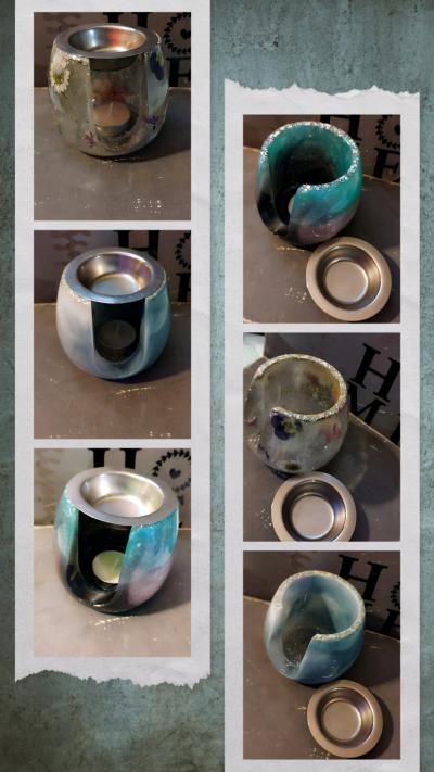 Handcrafted resin wax warmers