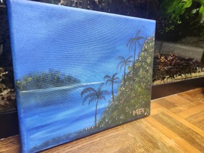 Serene Florida Lagoon Original Oil painting on 8x10 canvas - Thumbnail 7