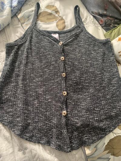 Black and white tank top button up brown - Thumbnail 3