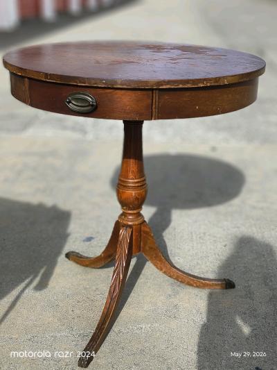Single Vintage Mersman Drum Table