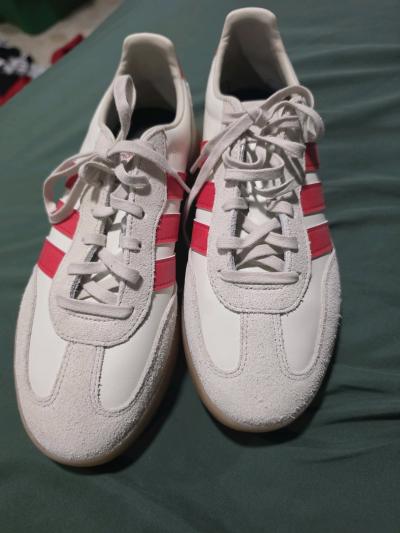 Adidas off white and red mens