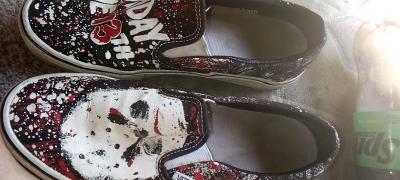 vans off the wal Friday the 13th slip ons