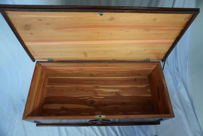Vintage Cedar Lined Hope Chest | Solid Cedar Blanket Chest | Storage Trunk - Thumbnail 8