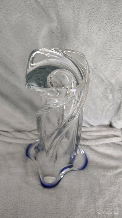 1990s Czech Rubin Chribska Bohemian Art Glass