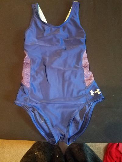 Girls size 10 Under Armour Mesh one Piece Swimsuit retail 45