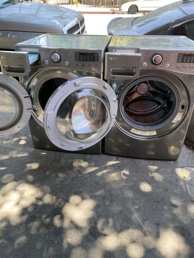 SET WASHER AND DRYER LG STAINLESS STEEL - Thumbnail 2