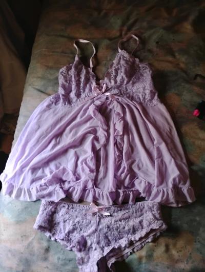 A Brand New Two Piece Purple lingerie outfit