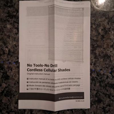 No ToolsNo Drill Cordless Cellular Shades - Thumbnail 2